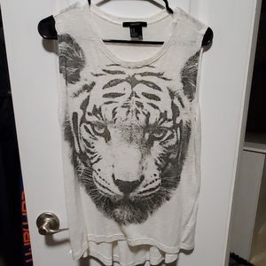 Forever 21 Tiger Flowy Tank Top - Medium